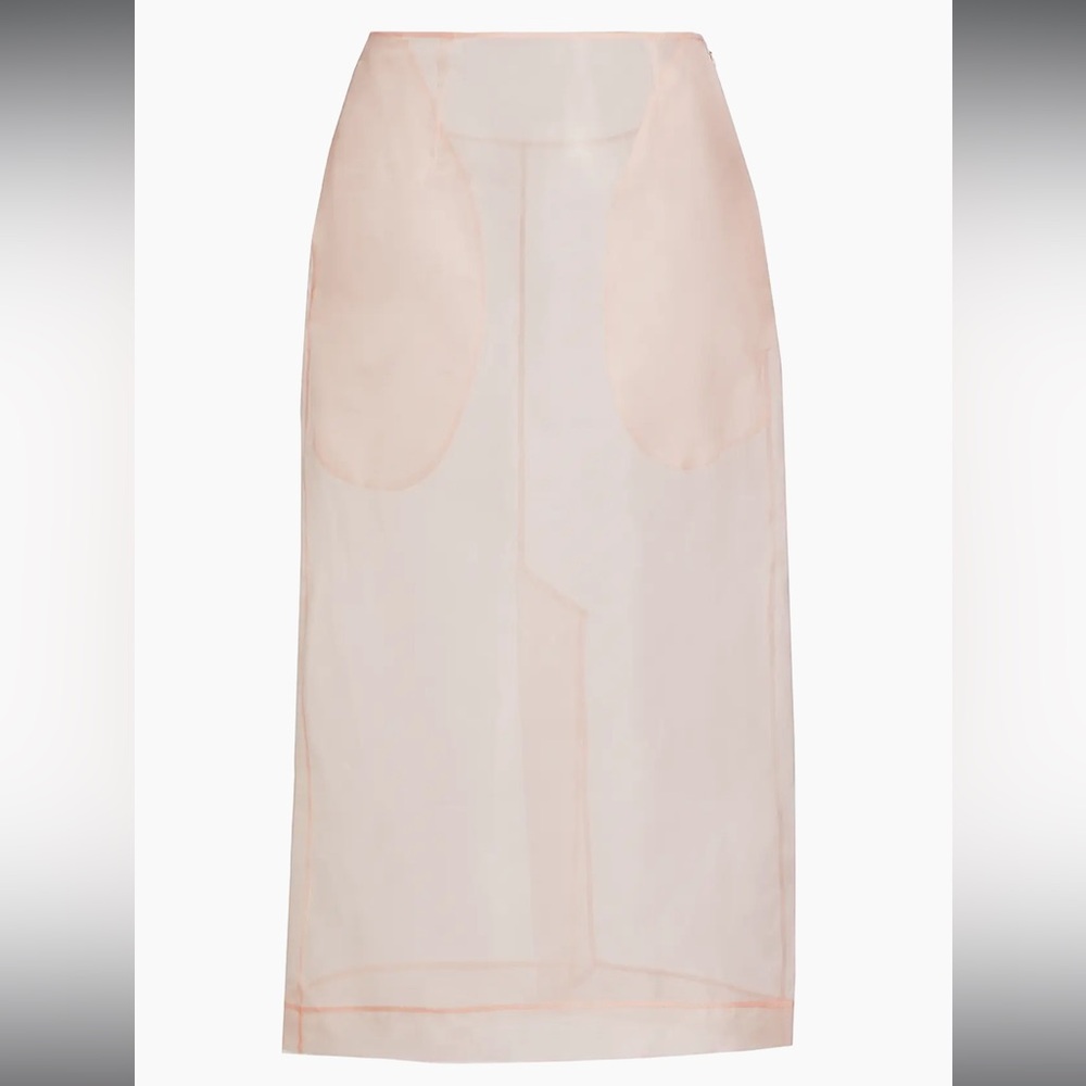 SIMONE ROCHA | Sheer Silk Organza Midi-Skirt | Size: 4